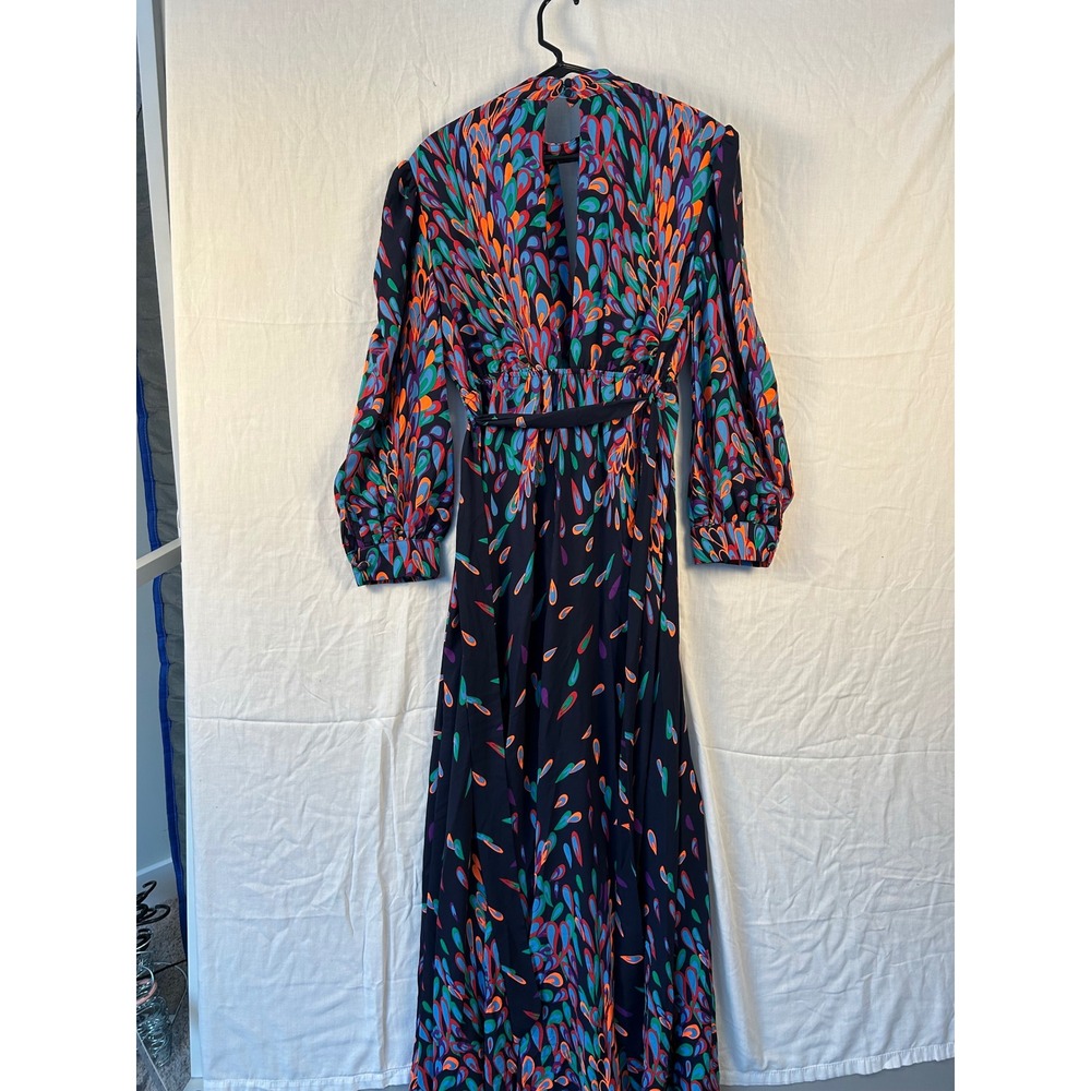 NWT Fashion Nova Wings Of A Feather Maxi Dress Multi Abstract Print XL #2272 - Picture 10 of 13